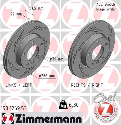 ZIMMERMANN 150.1269.53 Discofreno-Discofreno-Ricambi Euro