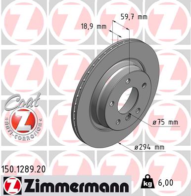 ZIMMERMANN 150.1289.20 Discofreno