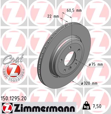 ZIMMERMANN 150.1295.20 Discofreno