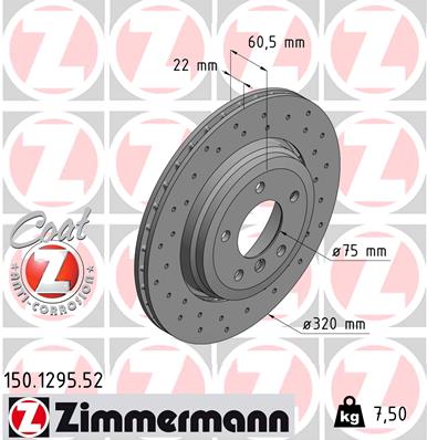 ZIMMERMANN 150.1295.52 Discofreno-Discofreno-Ricambi Euro