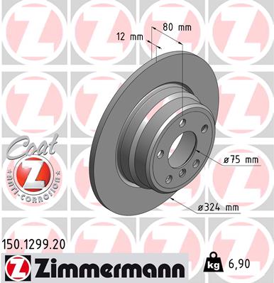 ZIMMERMANN 150.1299.20 Discofreno-Discofreno-Ricambi Euro