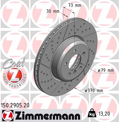 ZIMMERMANN 150.2905.20 Discofreno-Discofreno-Ricambi Euro