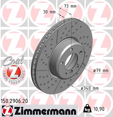 ZIMMERMANN 150.2906.20 Discofreno-Discofreno-Ricambi Euro