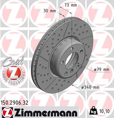 ZIMMERMANN 150.2906.32 Discofreno-Discofreno-Ricambi Euro