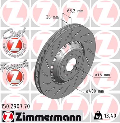 ZIMMERMANN 150.2907.70 Discofreno