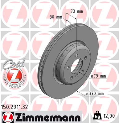 ZIMMERMANN 150.2911.32 Discofreno-Discofreno-Ricambi Euro