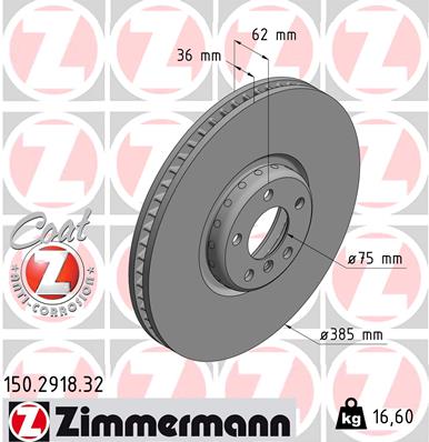 ZIMMERMANN 150.2918.32 Discofreno