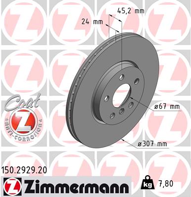 ZIMMERMANN 150.2929.20 Discofreno