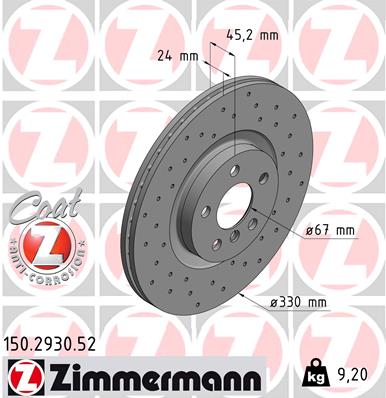 ZIMMERMANN 150.2930.52 Discofreno