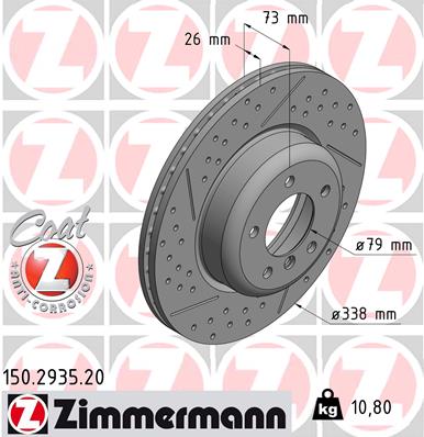 ZIMMERMANN 150.2935.20 Discofreno-Discofreno-Ricambi Euro