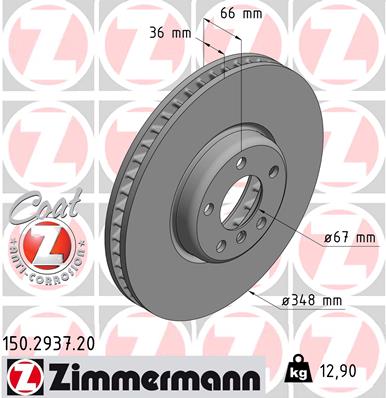 ZIMMERMANN 150.2937.20 Discofreno