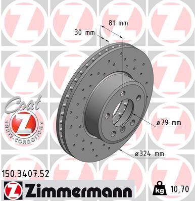 ZIMMERMANN 150.3407.52 Discofreno