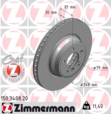 ZIMMERMANN 150.3408.20 Discofreno