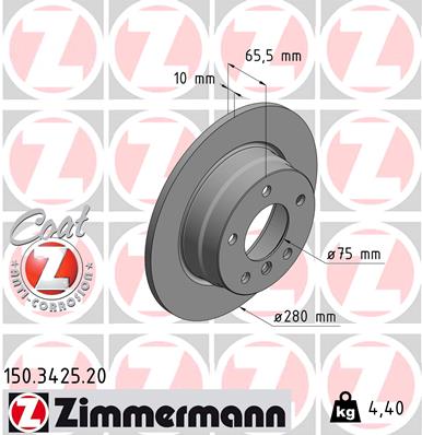 ZIMMERMANN 150.3425.20 Discofreno