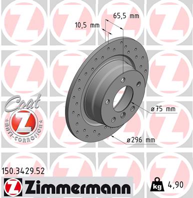 ZIMMERMANN 150.3429.52 Discofreno-Discofreno-Ricambi Euro