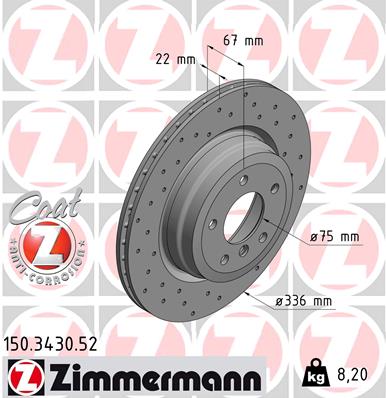 ZIMMERMANN 150.3430.52 Discofreno