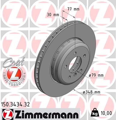 ZIMMERMANN 150.3434.32 Discofreno-Discofreno-Ricambi Euro