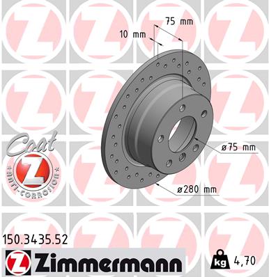 ZIMMERMANN 150.3435.52 Discofreno