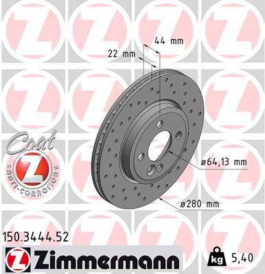 ZIMMERMANN 150.3444.52 Discofreno