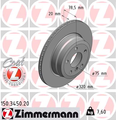 ZIMMERMANN 150.3450.20 Discofreno