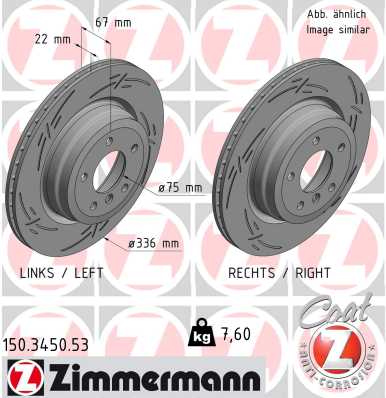 ZIMMERMANN 150.3450.53 Discofreno-Discofreno-Ricambi Euro