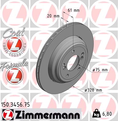 ZIMMERMANN 150.3456.75 Discofreno