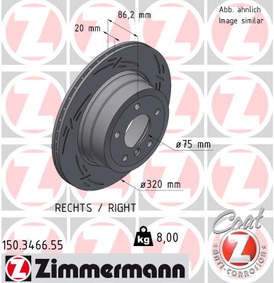 ZIMMERMANN 150.3466.55 Discofreno-Discofreno-Ricambi Euro