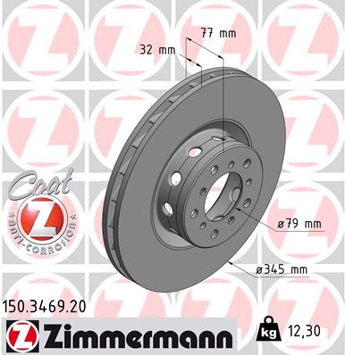 ZIMMERMANN 150.3469.20 Discofreno-Discofreno-Ricambi Euro