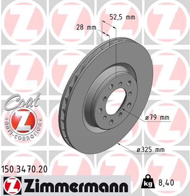 ZIMMERMANN 150.3470.20 Discofreno