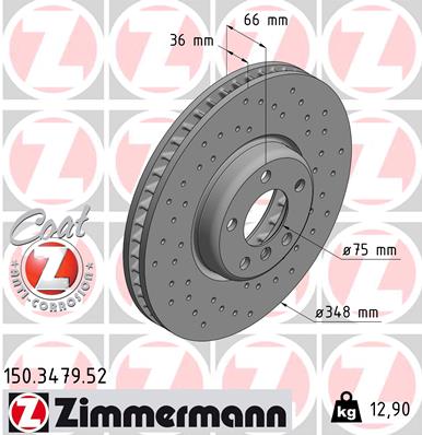 ZIMMERMANN 150.3479.52 Discofreno-Discofreno-Ricambi Euro