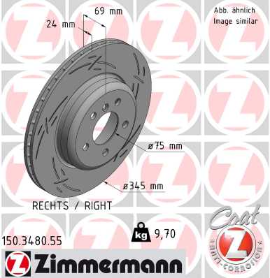 ZIMMERMANN 150.3480.55 Discofreno-Discofreno-Ricambi Euro