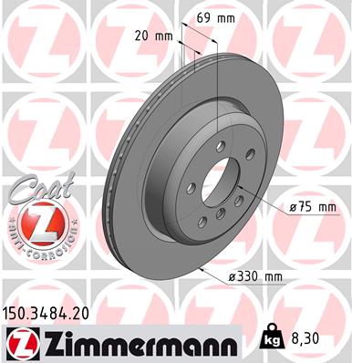 ZIMMERMANN 150.3484.20 Discofreno