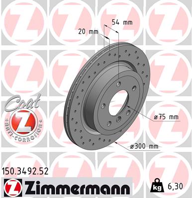 ZIMMERMANN 150.3492.52 Discofreno