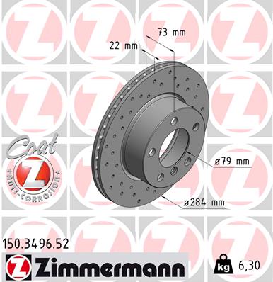 ZIMMERMANN 150.3496.52 Discofreno