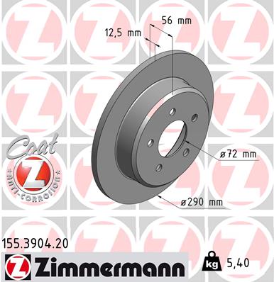 ZIMMERMANN 155.3904.20 Discofreno