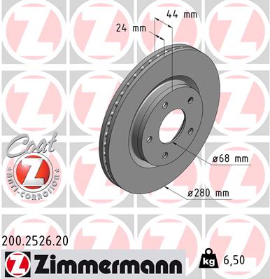 ZIMMERMANN 200.2526.20 Discofreno