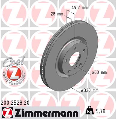 ZIMMERMANN 200.2528.20 Discofreno