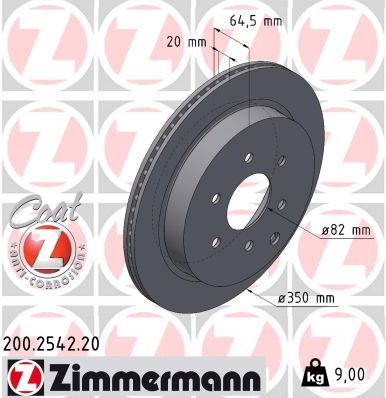 ZIMMERMANN 200.2542.20 COAT Z Brzdový kotúč