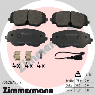 TOMEX Brakes TX 18-07 Bremsekloss sett