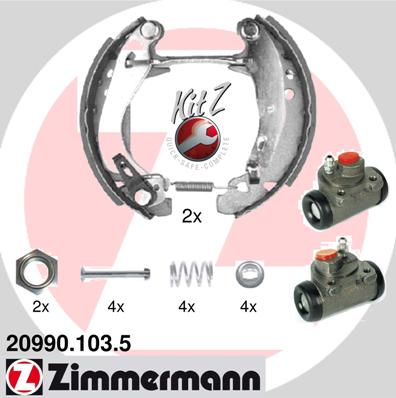 ZIMMERMANN 20990.103.5 Kit ganasce freno