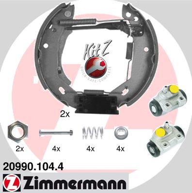 ZIMMERMANN 20990.104.4 Kit ganasce freno