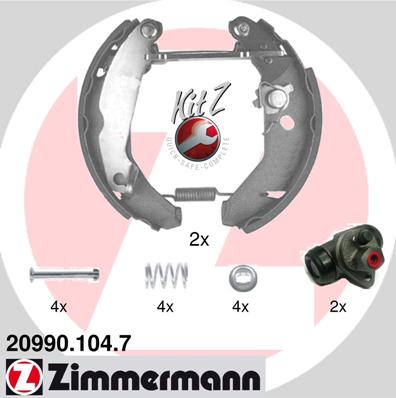 ZIMMERMANN 20990.104.7 Kit ganasce freno