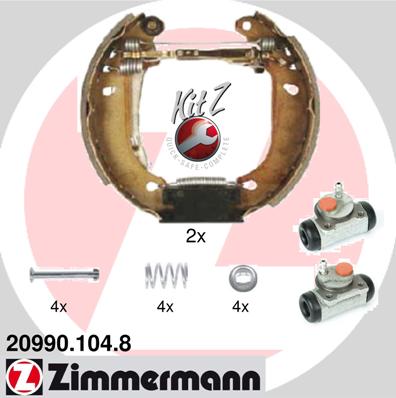 ZIMMERMANN 20990.104.8 Kit ganasce freno