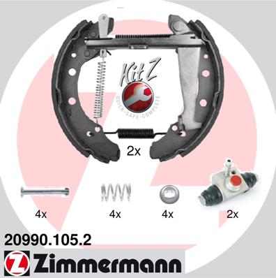 ZIMMERMANN 20990.105.2 Kit ganasce freno