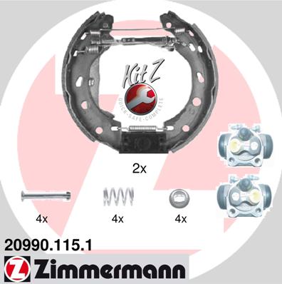 ZIMMERMANN 20990.115.1 Kit ganasce freno-Kit ganasce freno-Ricambi Euro