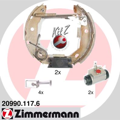 ZIMMERMANN 20990.117.6 Kit ganasce freno-Kit ganasce freno-Ricambi Euro