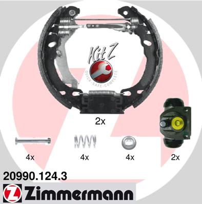 ZIMMERMANN 20990.124.3 Kit ganasce freno-Kit ganasce freno-Ricambi Euro