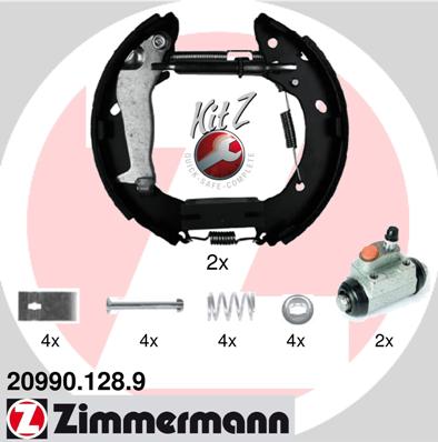 ZIMMERMANN 20990.128.8 Kit ganasce freno-Kit ganasce freno-Ricambi Euro