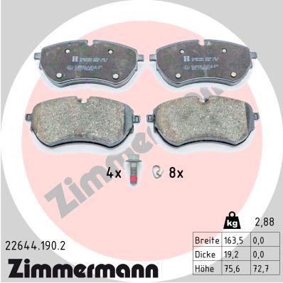 LPR 05P1053 Bremsekloss sett