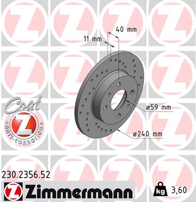 ZIMMERMANN 230.2356.52 Discofreno